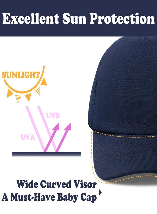 Sarfel Baby Baseball Cap - UPF 50+ Sun Protection, Adjustable Hat for Infants & Toddlers, Navy, 0-12 Months - Image 5